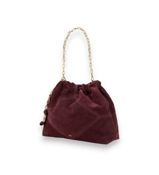 BA&SH para mujer. 2H26CFMS Bolso de Cuero Tote burdeos (OSFA), Casual, Ante, Mediano