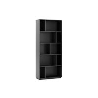 estanteria libreria en melamina grafito 191x80x32 cm