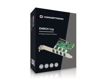 CONTROLADORA CONCEPTRONIC PCI EXPRESS 4 PUERTOS USB 3.0 EMRICK U64