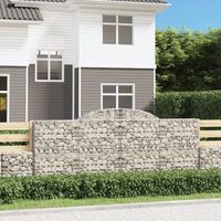 cesta gaviones  gavion para piedras  gavion decorativo forma arco hierro galvanizado 300x30x120140 cm cfw500310
