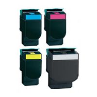 compatible multipack lexmark x544dtn printer toner cartridges 4 pack -c544x1kg