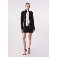 liu jo chaquetas chaqueta con detalles deshilachados para mujer