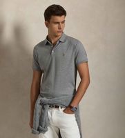 polo ralph lauren para hombre 710713130007 polo custom slim fit de algodon suave gris l casual manga corta