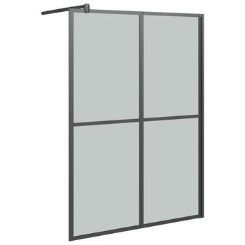 Mampara De Ducha Accesible Vidrio Templado Oscuro 140x195 Cm Vidaxl