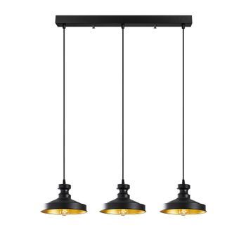 Lámpara De Techo Berceste-182black-s1 Negro Hierro 72x22x109 Cm