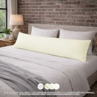 funda de almohada larga con cremallera lateral tela 100 poliester suave transpirable colores solidos sin estampados disponible en pack 1 unidad y pack 2 unidades tamanos variados