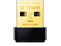 adaptador wi-fi usb - tp-link archer t2u nano velocidad transferencia 633 mbps 20 doble banda 5 ghz negro