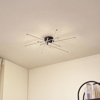 Lámpara de techo led de aluminio negro
