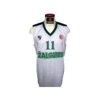 camiseta arvydas sabonis - zalgiris kaunas blanca