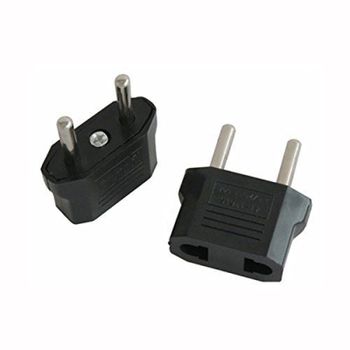 Adaptador De Enchufe De Eeuu A Enchufe Europeo 2 Negro