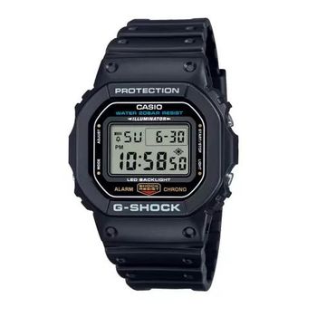 Casio - Reloj G-SHOCK DW-5600UE-1ER digital cuadrado resistente a golpes y 200 m de resistencia al agua para hombre, con cronómetro y retroiluminación LED