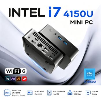 Mini PC Xiaman NUEVO con Intel Windows 11, I7 Intel I7 4510U, Intel Core I3 6100U, Mini Computadora con 16GB de RAM, 512GB/1TB SSD, Pantalla Triple, Wifi 6, BT5.2