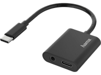 adaptador usb-c a jack - hama 00200319 de conector enchufe 35 mm  usb-c negro