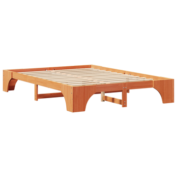 Cama Matrimonial | Cama Doble | Estructura De Cama Marrón Encerado Madera 160 X 200 Cm Duradera Cfw17559