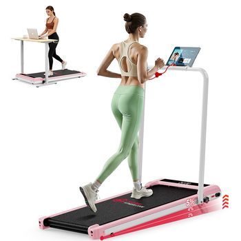 Cinta De Correr Z3 Con Alfombrilla Para Debajo Del Escritorio, Motor Sin Escobillas De 2,5 Hp, Velocidad De 1 A 6 Km/h, Inclinación Manual Del 5 %, Rosa, Rattantree