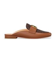 michael kors para mujer 40t6mzfp3l zuecos mckenzie de piel con logotipo marron 38 plano ninguno casual clasico