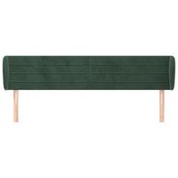 cabecero cama mueble de dormitorio de terciopelo verde oscuro 183 x 23 x 7888 cm verde m020008597