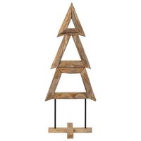 arbol de navidad marron 1495 cm madera de teca maciza vidaxl