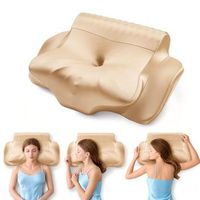niceluck almohada cervical almohada mariposa espuma viscoelastica 62x35cm oro