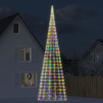 Árbol De Navidad | Decoraciones De Navidad En Asta De Bandera 3000 Led Colores 800 Cm Cfw235299