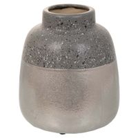 wonderlust deco - jarron de ceramica plateado 15x15x165 plateado 15x15x165h cm