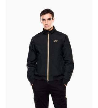 EA7 para hombre. 7M000424_AF13569 Chaqueta Bomber Regular negro (XXL), Casual, Nylon