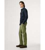 pepe jeans para hombre pm2100013 pantalon slim chino twill verde 33 casual algodon