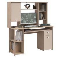 escritorio con altillo estanteria anello roble jackson y cashmere 148x138x59 cm