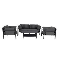 conjunto de jardin montecarlo 5 plazas - gris