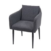 sillon sillon lounge comedor escritorio visitas en gris oscuro patas metal negro sintetico 040002290