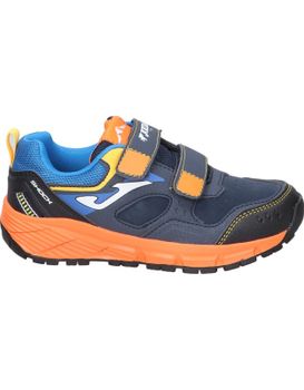 Zapatillas Joma Show Junior Negras Con Detalles En Naranja Y Azul 31