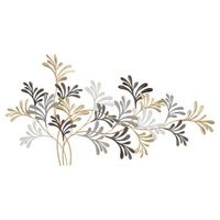 panel decorativo hojas 3d de metal multicolor 1308x76x705 cm