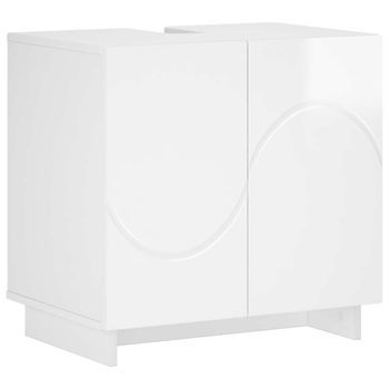 Mueble De Baño Blanco Brillante 60 X 41 X 58 Cm Vidaxl