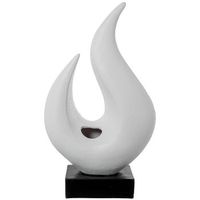 figura abstracta blanco arena y dorado