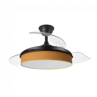 ventilador led aspas plegables moda naranja 72w