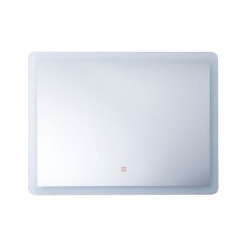 Espejo De Pared Plateado Con Luz Led Rectangular 60 X 80 Cm Sistema Anti Vaho Corroy
