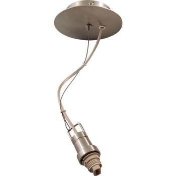 Colgante susp con cable de acero 1xg9 al.reg.xd.12cm niquel