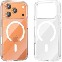funda para movil vention concise impact dura transparente con magsafe pc tpu para iphone 17 pro
