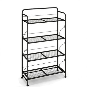 Soporte de planta metálico ajustable multifuncional de 4 niveles