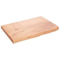 tablero mesa madera roble tratada marron claro 60x40x2-4 cm vidaxl