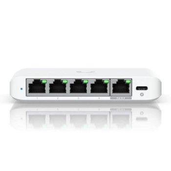 Switch Ubiquiti UniFi Flex Mini 2.5G 5 Puertos Gestionado PoE USB-C Escritorio