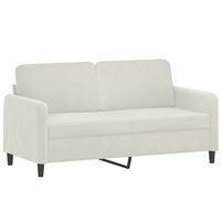 sofa de 2 plazas terciopelo color crema 140 cm