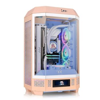 Caja PC Thermaltake Micro Torre SPCC Durazno Vidrio Templado 4XUSB Audio