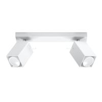 lampara de techo blanco acero alt 16 cm