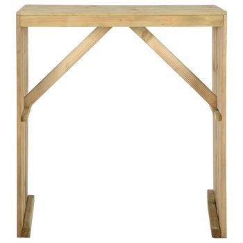 Mesa De Bar | Mesa De Bistró De Madera De Pino Impregnada 100x60x110 Cm