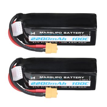 Batería Lipo MARSLIPO 14.8V 2200mAh 100C 4S con conector XT60 para drones RC