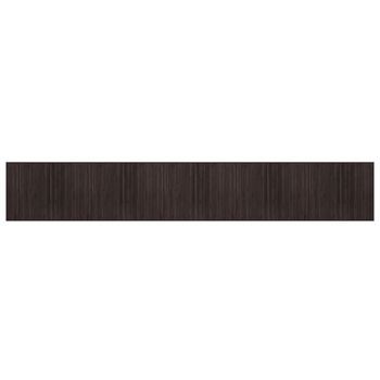 Alfombra Rectangular Bambú Marrón Oscuro 80x500 Cm Vidaxl