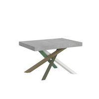 mesa extensible 90x130390 cm volantis cemento estructura multicolor 4a