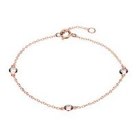 pulsera de mujer de plata 925 banada en oro rosa con circonitas