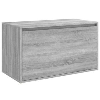 Banco Pasillo Madera De Ingeniería Gris Sonoma 80x40x45 Cm Vidaxl